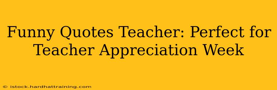 Funny Quotes Teacher: Perfect for Teacher Appreciation Week