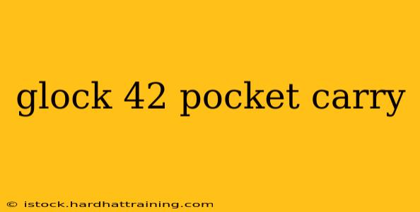 glock 42 pocket carry