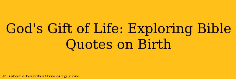 God's Gift of Life: Exploring Bible Quotes on Birth