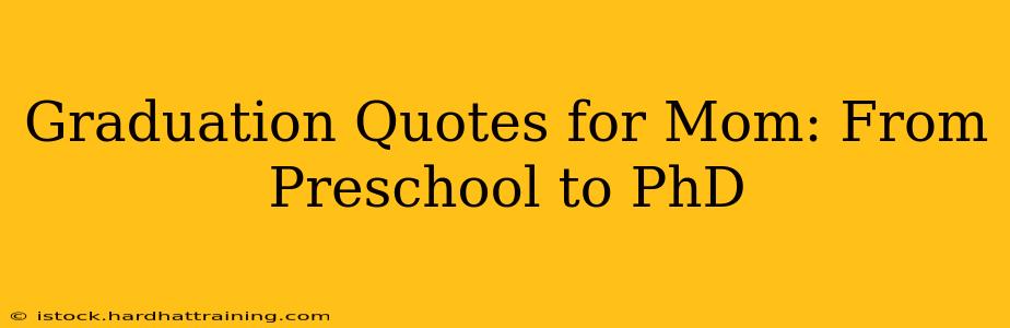Graduation Quotes for Mom: From Preschool to PhD