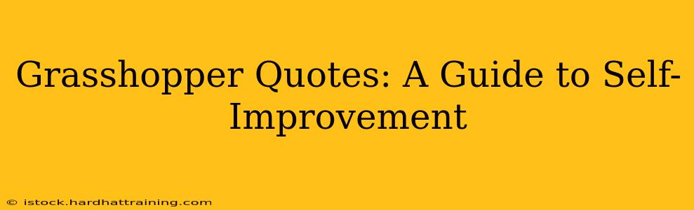 Grasshopper Quotes: A Guide to Self-Improvement