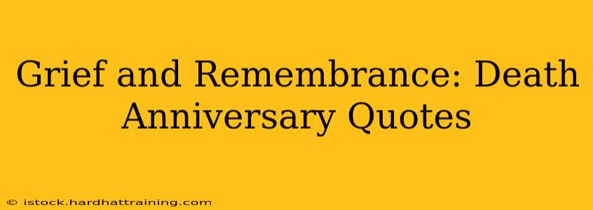 Grief and Remembrance: Death Anniversary Quotes