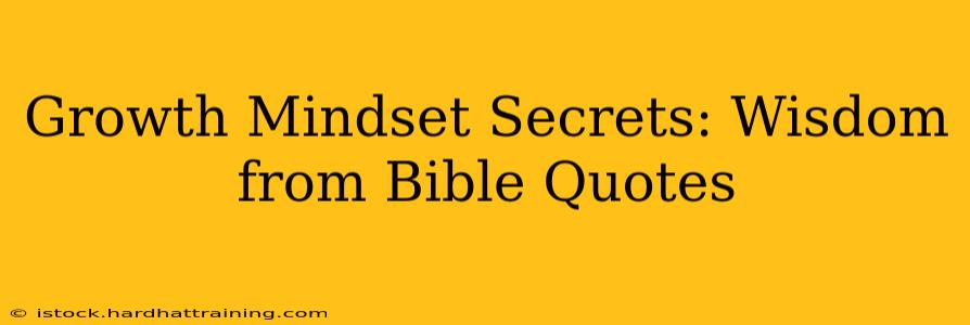Growth Mindset Secrets: Wisdom from Bible Quotes