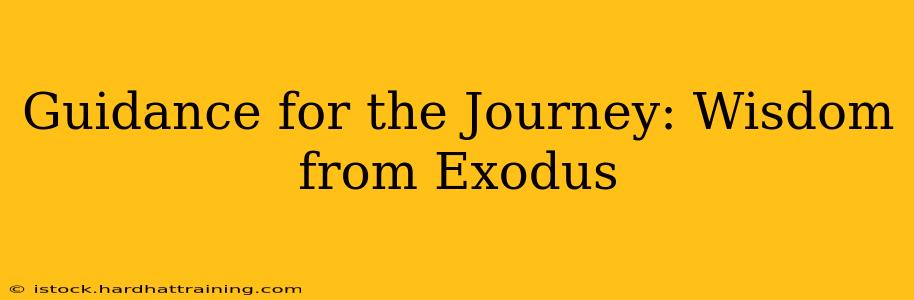 Guidance for the Journey: Wisdom from Exodus