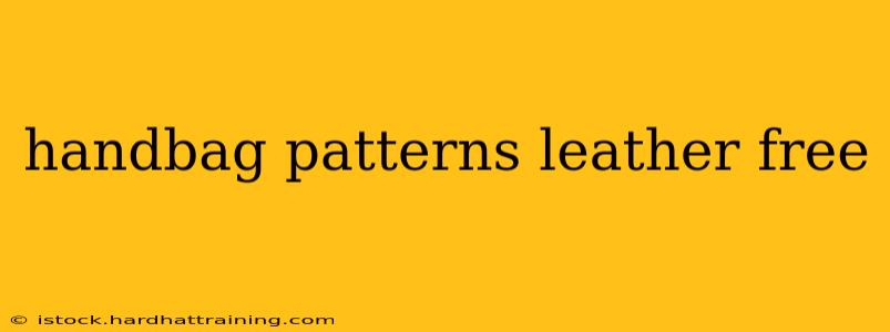 handbag patterns leather free