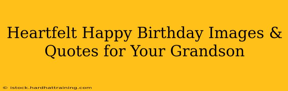 Heartfelt Happy Birthday Images & Quotes for Your Grandson