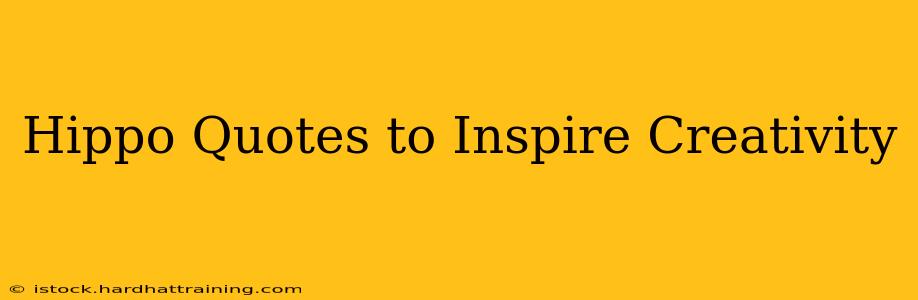 Hippo Quotes to Inspire Creativity