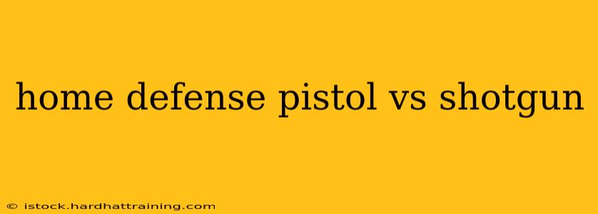 home defense pistol vs shotgun