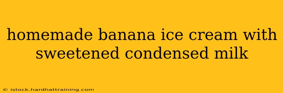homemade banana ice cream with sweetened condensed milk