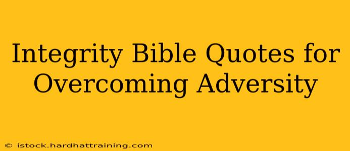 Integrity Bible Quotes for Overcoming Adversity