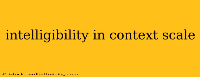 intelligibility in context scale