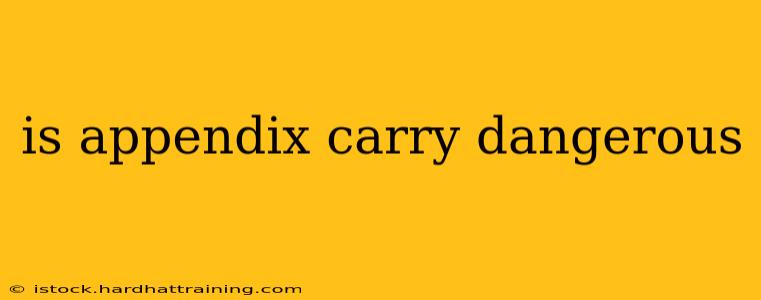 is appendix carry dangerous