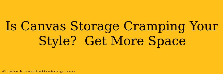 Is Canvas Storage Cramping Your Style?  Get More Space
