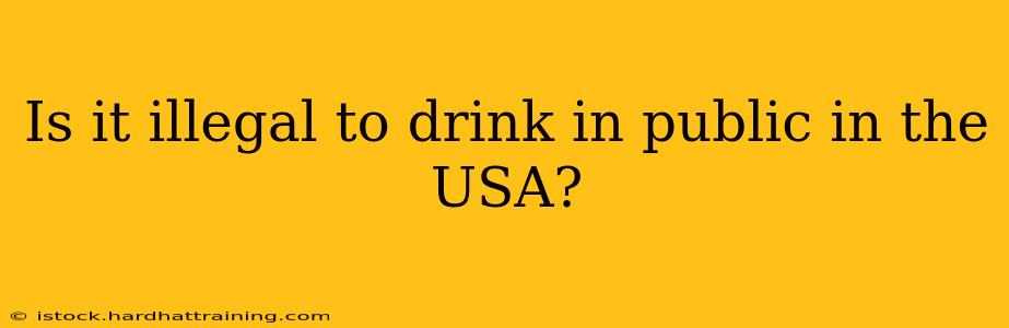 Is it illegal to drink in public in the USA?