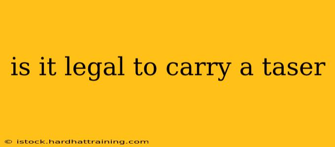 is it legal to carry a taser