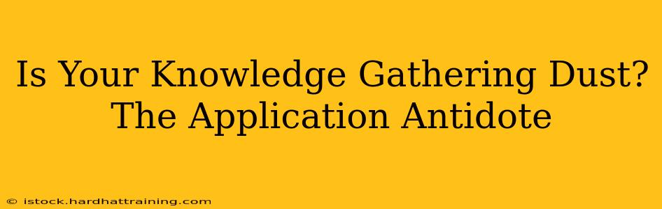 Is Your Knowledge Gathering Dust? The Application Antidote