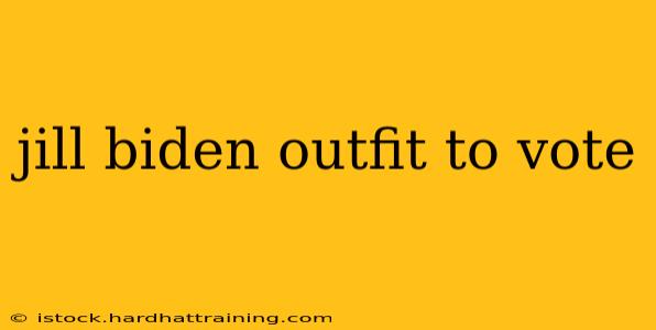 jill biden outfit to vote