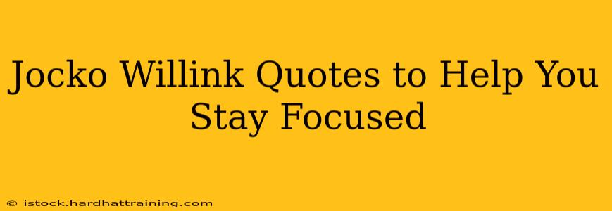 Jocko Willink Quotes to Help You Stay Focused