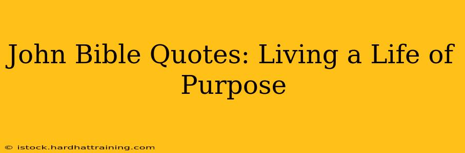 John Bible Quotes: Living a Life of Purpose