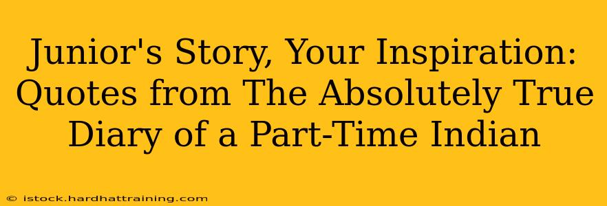 Junior's Story, Your Inspiration: Quotes from The Absolutely True Diary of a Part-Time Indian