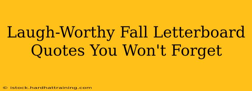Laugh-Worthy Fall Letterboard Quotes You Won't Forget
