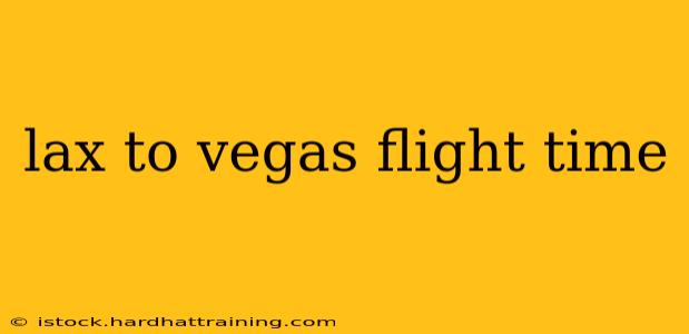 lax to vegas flight time
