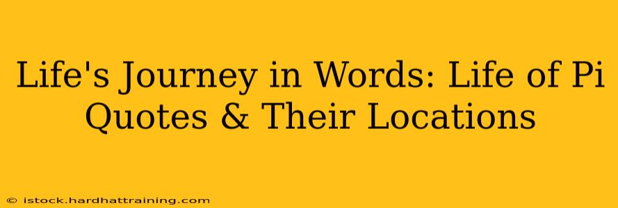 Life's Journey in Words: Life of Pi Quotes & Their Locations