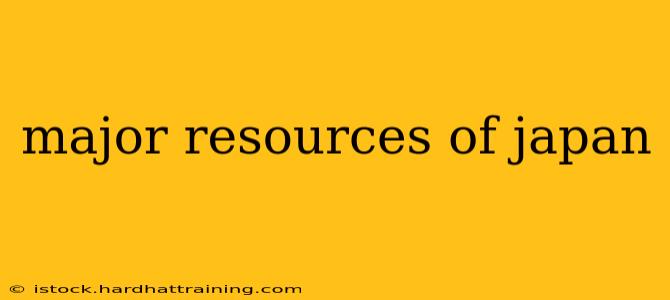 major resources of japan