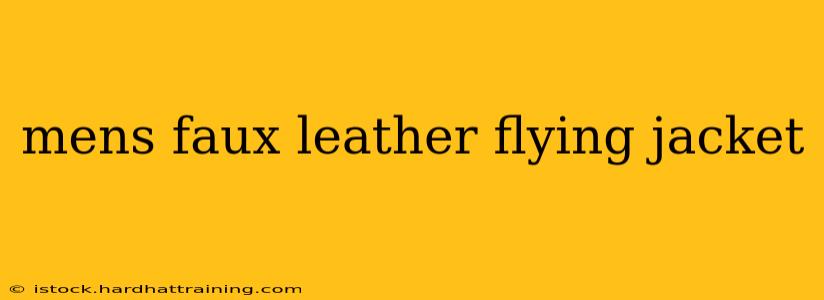 mens faux leather flying jacket