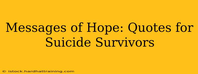 Messages of Hope: Quotes for Suicide Survivors
