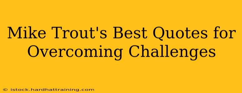 Mike Trout's Best Quotes for Overcoming Challenges