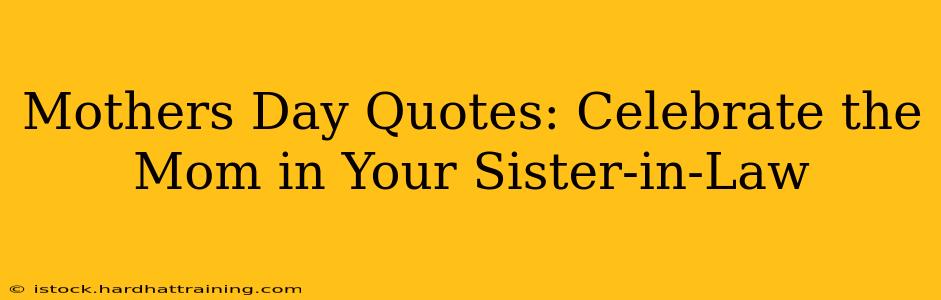 Mothers Day Quotes: Celebrate the Mom in Your Sister-in-Law