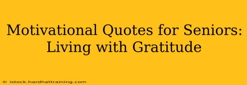 Motivational Quotes for Seniors: Living with Gratitude