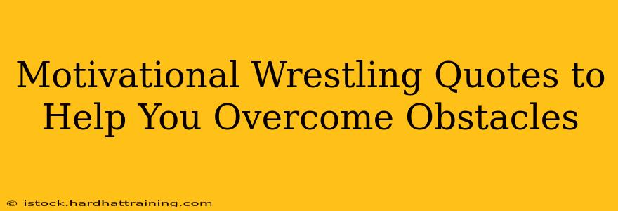 Motivational Wrestling Quotes to Help You Overcome Obstacles