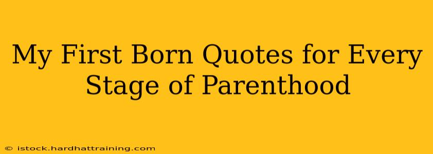 My First Born Quotes for Every Stage of Parenthood