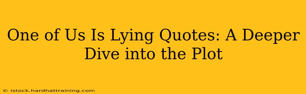 One of Us Is Lying Quotes: A Deeper Dive into the Plot