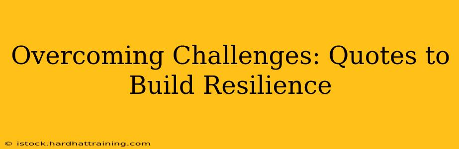 Overcoming Challenges: Quotes to Build Resilience