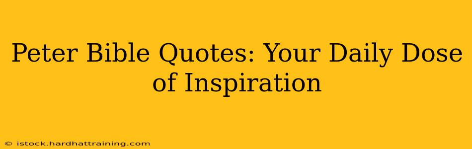 Peter Bible Quotes: Your Daily Dose of Inspiration