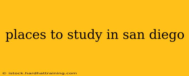 places to study in san diego