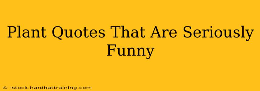Plant Quotes That Are Seriously Funny