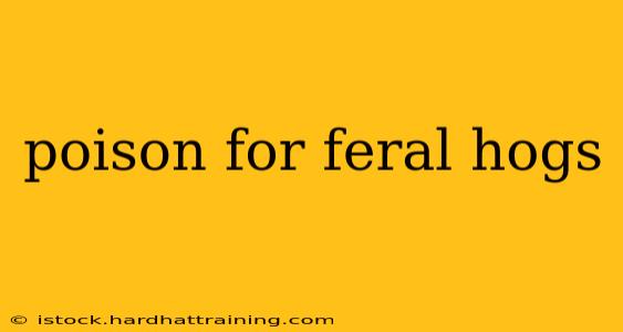 poison for feral hogs