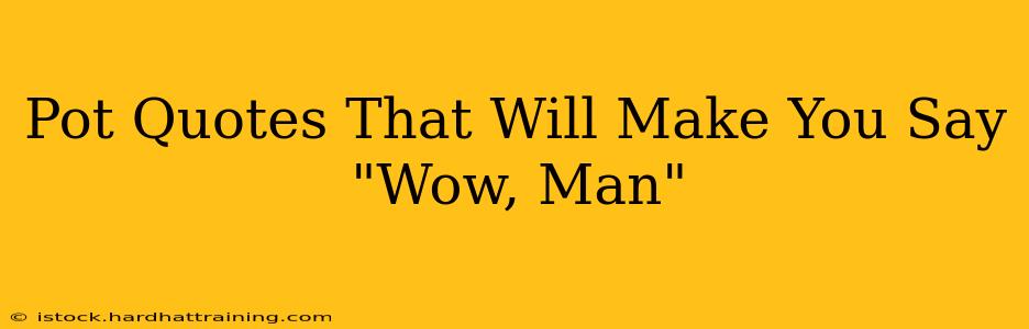 Pot Quotes That Will Make You Say "Wow, Man"