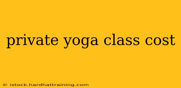 private yoga class cost