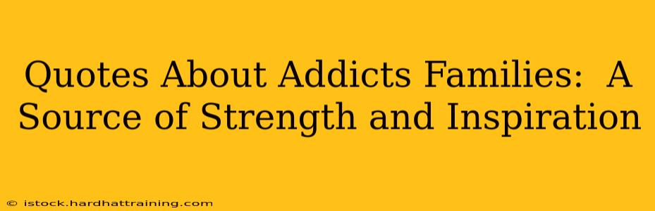 Quotes About Addicts Families:  A Source of Strength and Inspiration
