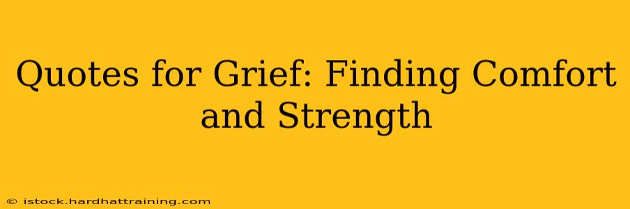 Quotes for Grief: Finding Comfort and Strength