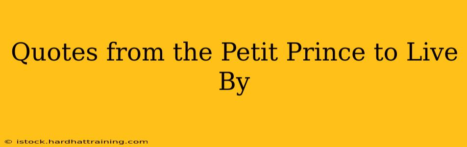 Quotes from the Petit Prince to Live By