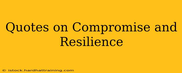 Quotes on Compromise and Resilience