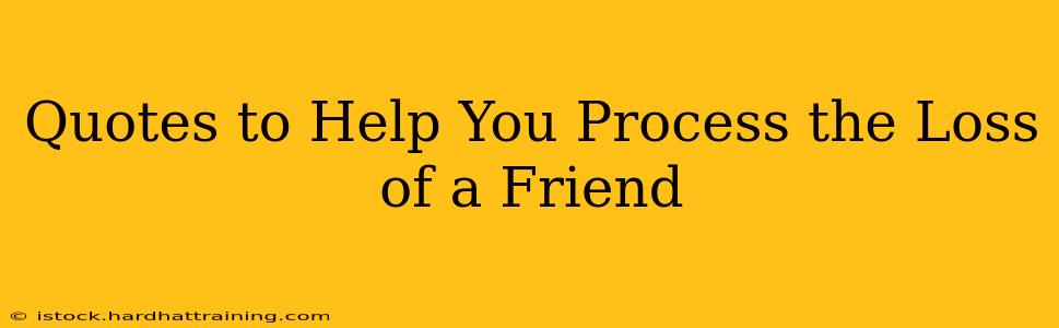 Quotes to Help You Process the Loss of a Friend
