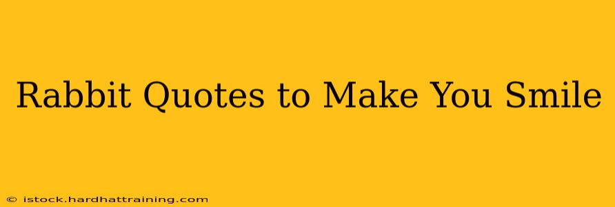 Rabbit Quotes to Make You Smile