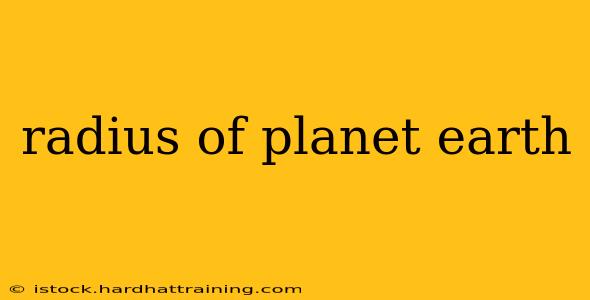 radius of planet earth